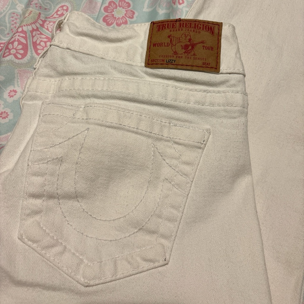 True Religion Women's Classic White Jeans
